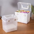 thumbnail image 5 of Marker Organizer Ecohintz Multifunctional Marker Organizer Case - Art Storage Box for Color Highlighters & Watercolor Pens, Stackable & Portable, Ideal for Artists & Students, Pen Storage Case, 5 of 9