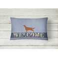 thumbnail image 2 of Carolines Treasures BB5497PW1216 Irish Setter Welcome Canvas Fabric Decorative Pillow, 12H x16W, multicolor, 2 of 3