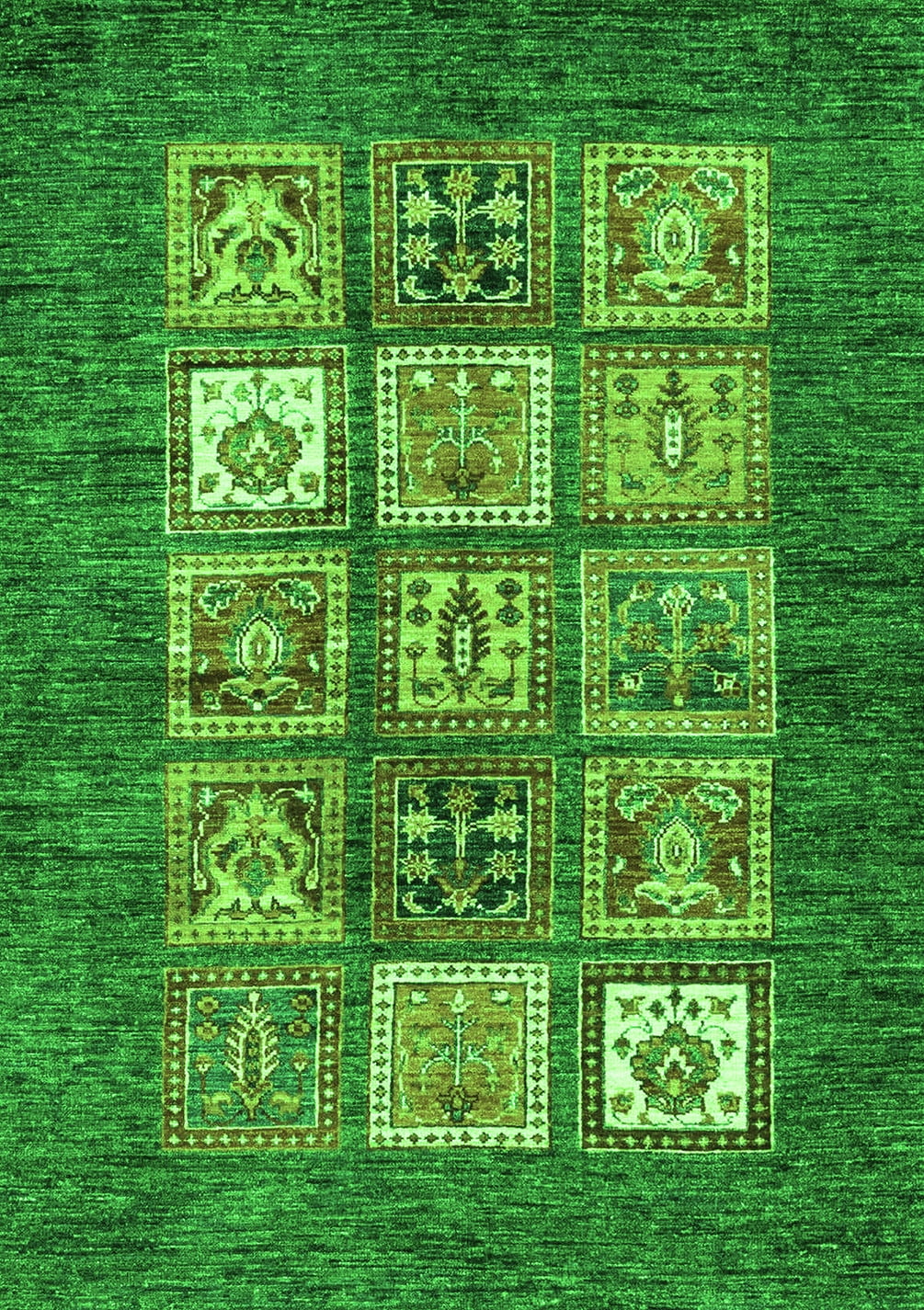 Dark Green Rectangular Rug Ahgly Company Indoor Rectangle Abstract Green Modern Area Rugs, 2' x 3 ...