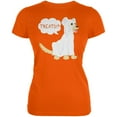 thumbnail image 1 of Halloween Friandises Fantômes Chien Orange Juniors T-Shirt Doux, 1 of 1