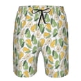 thumbnail image 3 of Wukai Fruit Pears Print Beach Trunks with Compression Liner Swimsuit Quick Dry Beach Sports Shorts with Pocket-Large, 3 of 6