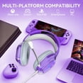 thumbnail image 6 of Wantek V10 Cat Ear Style Gaming Headset with comfortable fit and vibrant RGB lighting, Hi-Fi Sound - Purple, 6 of 8