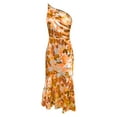 thumbnail image 1 of FVWITLYH Robes d'Été pour Femmes Plage Robe Confortable Ample Taille Haute Brodée Col en V Orange,P, 1 of 4