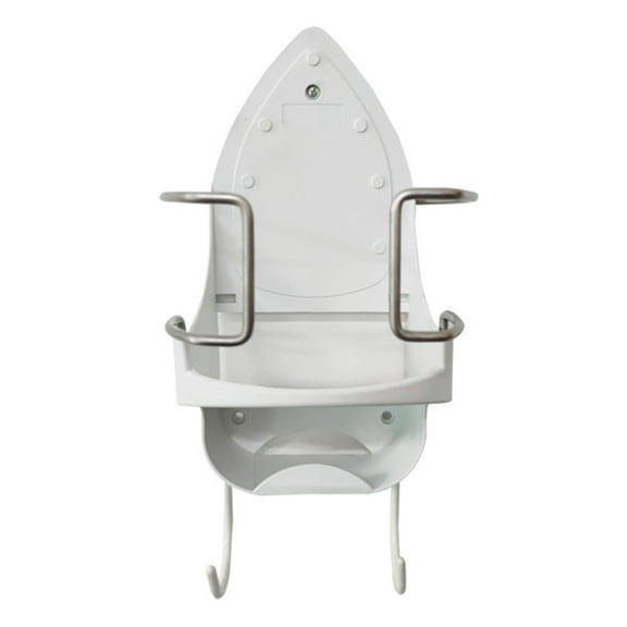 Ironing Board Holder with Hooks Easily Iron Hanger Storage for Cabinet Bathroom Laundry Room Door Household White
