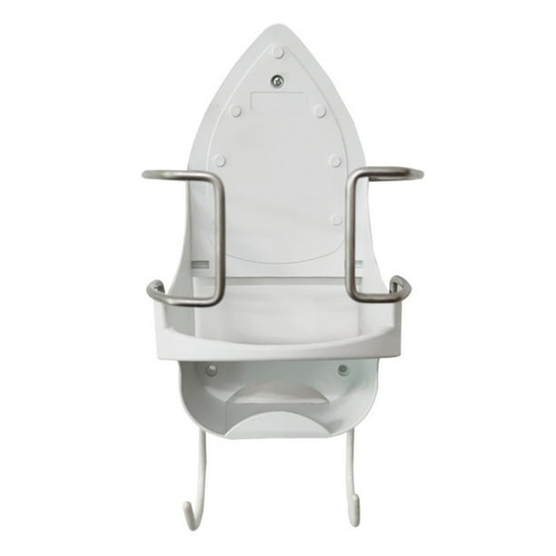Soporte para tabla de planchar con ganchos, colgador de hierro eléctrico Blanco