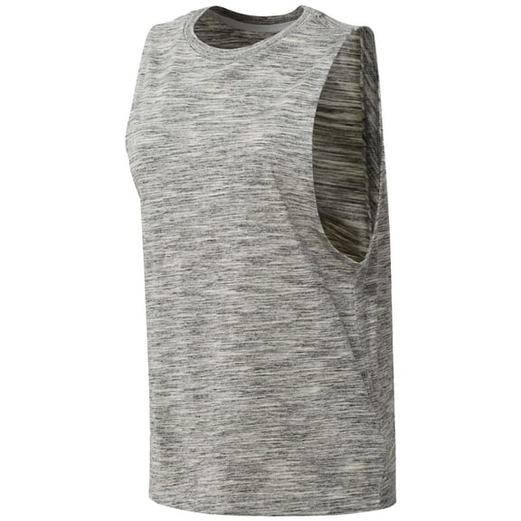 Reebok Womens Marble Muscle Tank Top, Grey, Medium