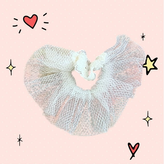 Lol Surprise doll OMG Bartz White Net Skirt Doll Clothing Glitter Shimmer Tutu Bridal Ribbon