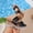 Black, variant on Women's Espadrille Wedge Slide Sandals, Two-Strap Open-Toe Buckle Studded Cutout Slip-On Casual Summer Footwear White 8.5(41)