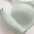 thumbnail image 3 of Bigersell Women Front Snap Closure Bras Back-Smoothing Wide Strap Comfort Soft V-Neck Wireless Bra Push up Bra No Underwire Padded Bralette Everyday Bras Underwear C-29-Mint Green 3XL, 3 of 6