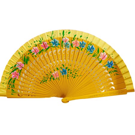 

Hesroicy Folding Fan - Hollow Out Double-sided Craft with Printing Wood - Perfect Gift Party Supply or Dancing Spanish Hand Fan
