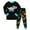 A126-Black, variant on Toddler Boys Girls Spring Summer Cute Pattern Print 2Pcs Long Sleeve Soft Sleepwear Pants Pajamas Set, Infant Casual Set(Sky Blue,5-6 Years)
