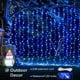 thumbnail image 3 of Curtain Lights with Remote, 10x10ft Blue and White Christmas Lights Outdoor, 8 Modes Hanging String Lights for Bedroom Party Window,, 3 of 8