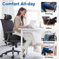 thumbnail image 6 of Seat Cushion, Gel Chair Cushions, Office Chair Cushions, Anti-Slip Bottom & Removable Cover Tailbone Pain Relief Cushion, Memory Foam Seat Cushion for Office, Wheelchair, Car (Black), 6 of 7