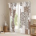 thumbnail image 3 of Manfei Leopard Patchwork Blackout Curtains Set of 2 (52x84 Each), Cheetah Print Curtain, Beige and Black, 3 of 6