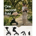 thumbnail image 6 of Mompush Nexis Carbon Ultra-Light Travel Stroller, Compact, Full Recline, from Birth to 50 lbs, Khaki, 13.9LB, Unisex, 6 of 9