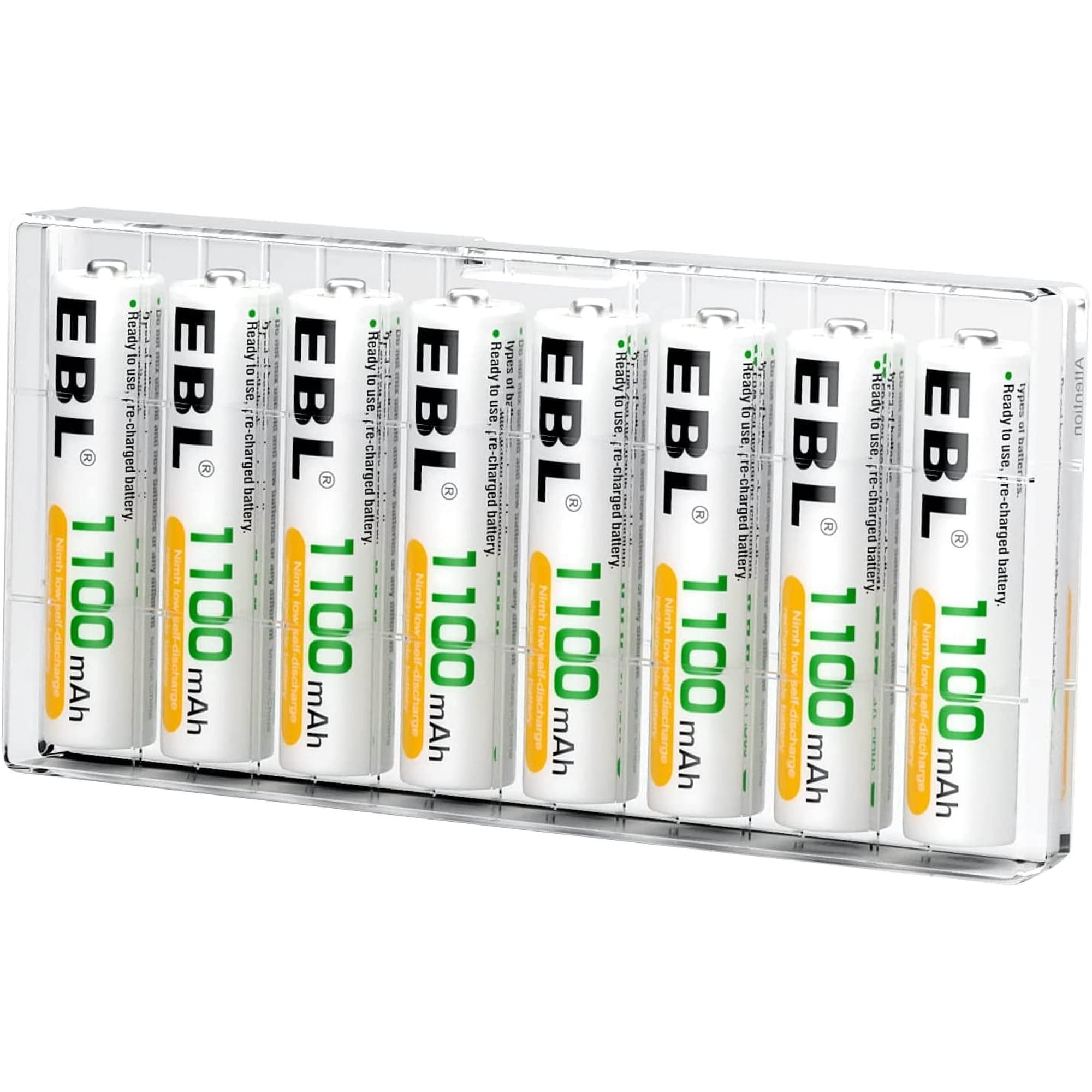 EBL 8 Pack AAA Ni-MH Rechargeable Batteries AAA Batteries ProCyco Technology Typical 1100mAh, 1.2V