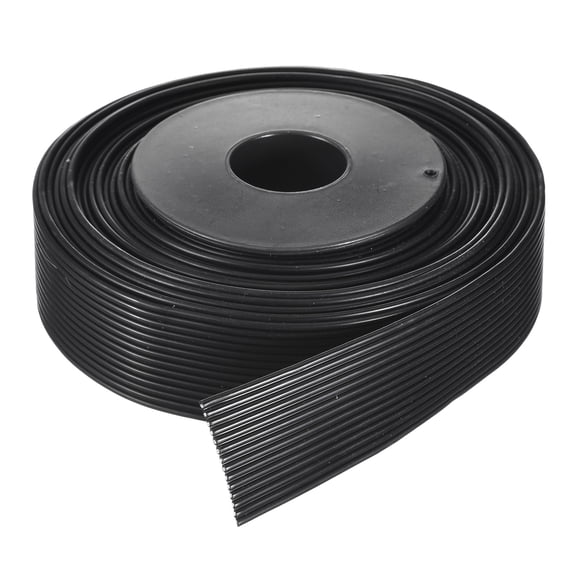 Uxcell 22AWG Silicone Ribbon Cable 14Pin 22 Gauge Flat Cable Flexible Silicone Wire 6m/19.6ft Black Tinned Copper Wire