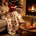thumbnail image 5 of Christmas Print Throw Blanket, Festive Holiday Pattern Cover, Soft Cozy for Sofa Couch Bed Home Decor, 5 of 7