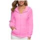 thumbnail image 1 of Chaquetas y abrigos casuales con capucha y manga larga para mujer, chaqueta de invierno cálida con cremallera y capucha, abrigo de color liso para mujer, 1 of 5