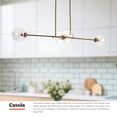 thumbnail image 3 of Alora Lighting LP549448MBOP Cassia 4 Light 48" Wide Linear Chandelier - Black, 3 of 7