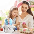 thumbnail image 4 of 14.9in Easter Bunny Candy Bag Storage Basket – Large Fabric Gift Tote with Handles for Kids Treats, Egg Hunt, Party Favor Holder, Holiday Snack Organizer (Blue or Pink), 4 of 6