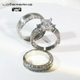 thumbnail image 6 of His and Hers Wedding Ring Sets Couples Rings 10kt White Gold Plated White Cz Titanium band, 6 of 7