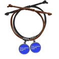 thumbnail image 2 of Quote Divine Forgive Human Error Bracelet Double Leather Rope Wristband Couple Set Gift, 2 of 2