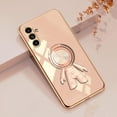 thumbnail image 4 of Compatible with Samsung Galaxy A14 5G Case Silicone TPU Shockproof Samsung A14 5G Phone Case Plating Astronaut Cute Pattern Cases with Ring (Pink), 4 of 14