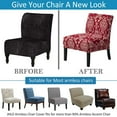 thumbnail image 6 of LKJYER Stretch Armless Chair Slipcovers, Accent Chair Covers Printed Furniture Protector Covers Soft Spandex Armless Accent Chair Slipcovers Machine Washable for Living Room, 6 of 8