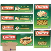 Creamette Creamette Pasta Variety Pack   Fettuccine, Lasagna, Large Elbow Macaroni, Small Rings, Thin Spaghetti, & Vermicelli | Pack of 6