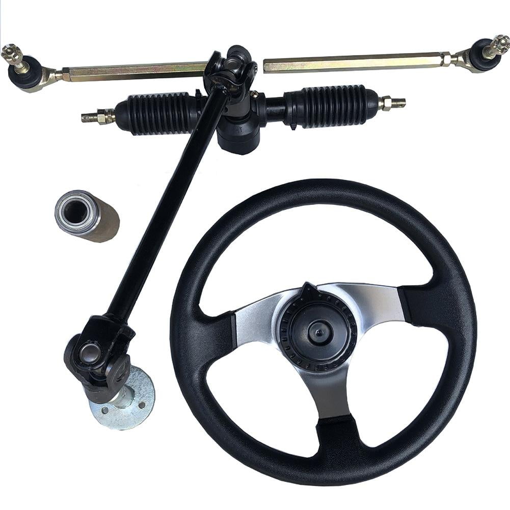 Details about   ATV Go Kart Quad Steering Wheel Steel Kit Gear Rack Pinion Adjustable Shaft Set 