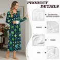 thumbnail image 6 of Xoenoiee Green Shamrock Heart Leaf Print Women's Nightgown Long Sleeve Sleepshirt St. Patrick's Day Long Loungewear Casual Maxi Lounge Dress House Dresses Moomoo Dresses, XL, 6 of 7