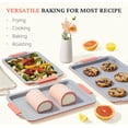 thumbnail image 2 of Juego de 3 bandejas para horno de cerámica antiadherentes, bandejas para hornear para galletas naturales y no tóxicas, sin PFOA ni PTFE, bandejas para horno de acero aluminizado de alta resistencia, 2 of 8
