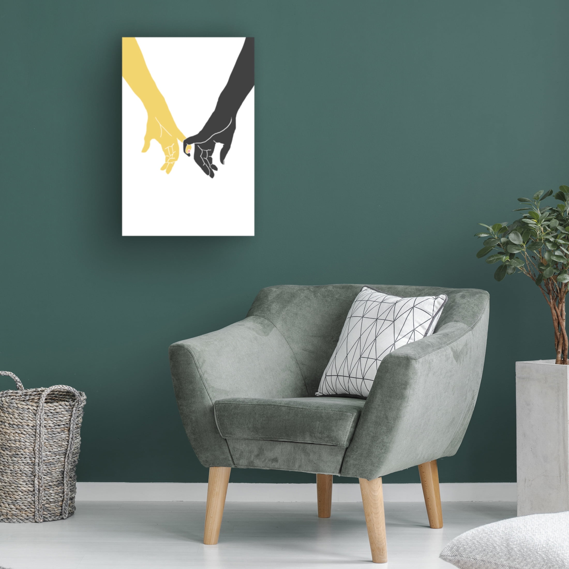Canvas Wall Art - Pictufy Studio Ii 'Hands Pinky' Wall Art for Living Room, Bedroom, or Office Décor by Trademark Fine Art - 22 x 32 Inches