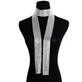 thumbnail image 2 of Scarf Necklace Simple Fashion Sexy Long Aluminum Metal Personality Creative Gift Scarf Necklace for Woman (Silver), 2 of 2