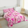 thumbnail image 3 of Manfei Princess Crown Bedding Comforter Set,Surfboard Sunglasses Stars Twin Comforter Sets,Hawaii Summer Holiday Bedding Set For Girl,Super Cozy Room Decor Reversible,2pcs, 3 of 8