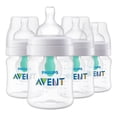 thumbnail image 1 of Philips Avent Biberón Anticólico con ventilación AirFree 4 Oz 4pk, SCF400/44 Philips AVENT 4 Biberones Philips Avent Anti Colicos 125ml 4oz 0m AirFree, 1 of 4