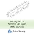 thumbnail image 4 of Kira Home Everett 24" 30W Integrated LED Bathroom/ Light, Rectangular Acrylic Lenses, 3000k Light, Oil Rubbed Bronze, 4 of 8