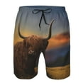 thumbnail image 3 of Adobk Yak Print Men's Swim Trunks Hawaiian Bathing Suit Swimsuits Beach Shorts with Pockets-Medium, 3 of 6