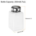 thumbnail image 2 of Dispensadores de alcohol Uxcell de 200 ml (6.8 oz) con bomba de dispensación de líquido de presión hacia abajo con tapa de acero inoxidable, blanca, 2 of 6