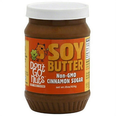 Don't Go Nuts Non-GMO Cinnamon Sugar Soy Butter, 16 oz, (6 Pack)
