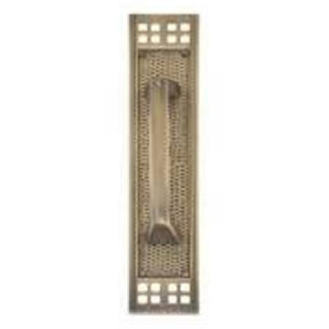 Arts & Crafts Pull on a Plate - Polished Brass