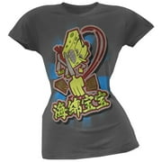Spongebob Squarepants - Karate Chop Juniors Grey T-Shirt