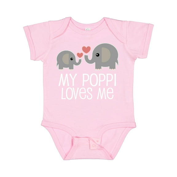 Inktastic My Poppi Grandpa Loves Me Boys or Girls Baby Bodysuit