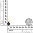 thumbnail image 2 of Gem Stone King 14K Yellow Gold Blue Sapphire Pendant Necklace for Women (4.50 Cttw, Gemstone September Birthstone, Oval 11X9MM, With 18 inch Chain), 2 of 4