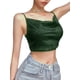 thumbnail image 2 of Txlixc Blusa de verano para mujeres, correas de espaguetis brillantes, negras cuello V de corte bajo para niñas Txlixc moda, 2 of 8