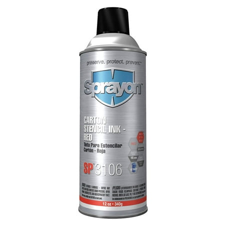 Sprayon 425-S03106 12 oz. Red Stencil Ink