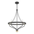 thumbnail image 2 of Hunter - Merlin 5-light Rustic Iron, Medium Size Chandelier, Dimmable, Industrial Style, Empire Shaped, for Bedrooms, Dining, Living Rooms - 19793, 2 of 7