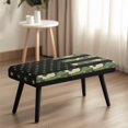 thumbnail image 2 of Jiueut American Flag Green Camo Print Bench Covers, Dustproof Bench Seat Protection Chair Seat Decoration Washable Rectangle Chair Slipcover with Elastic Band for Kitchen Home Hotel, 2 of 7