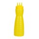 thumbnail image 5 of Botella de ketchup de 570 ml, multifuncional, portátil, rellenable, para condimentos, salsas 3 agujeros amarillo, 5 of 9